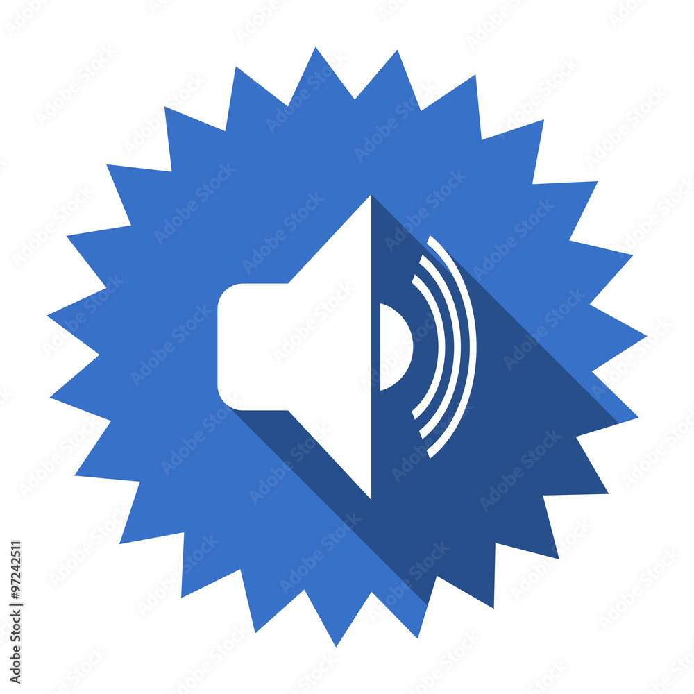 volume blue flat icon volume blue flat icon