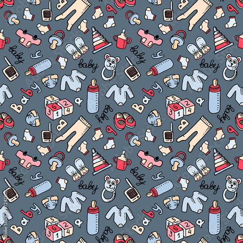 Vector baby seamless
