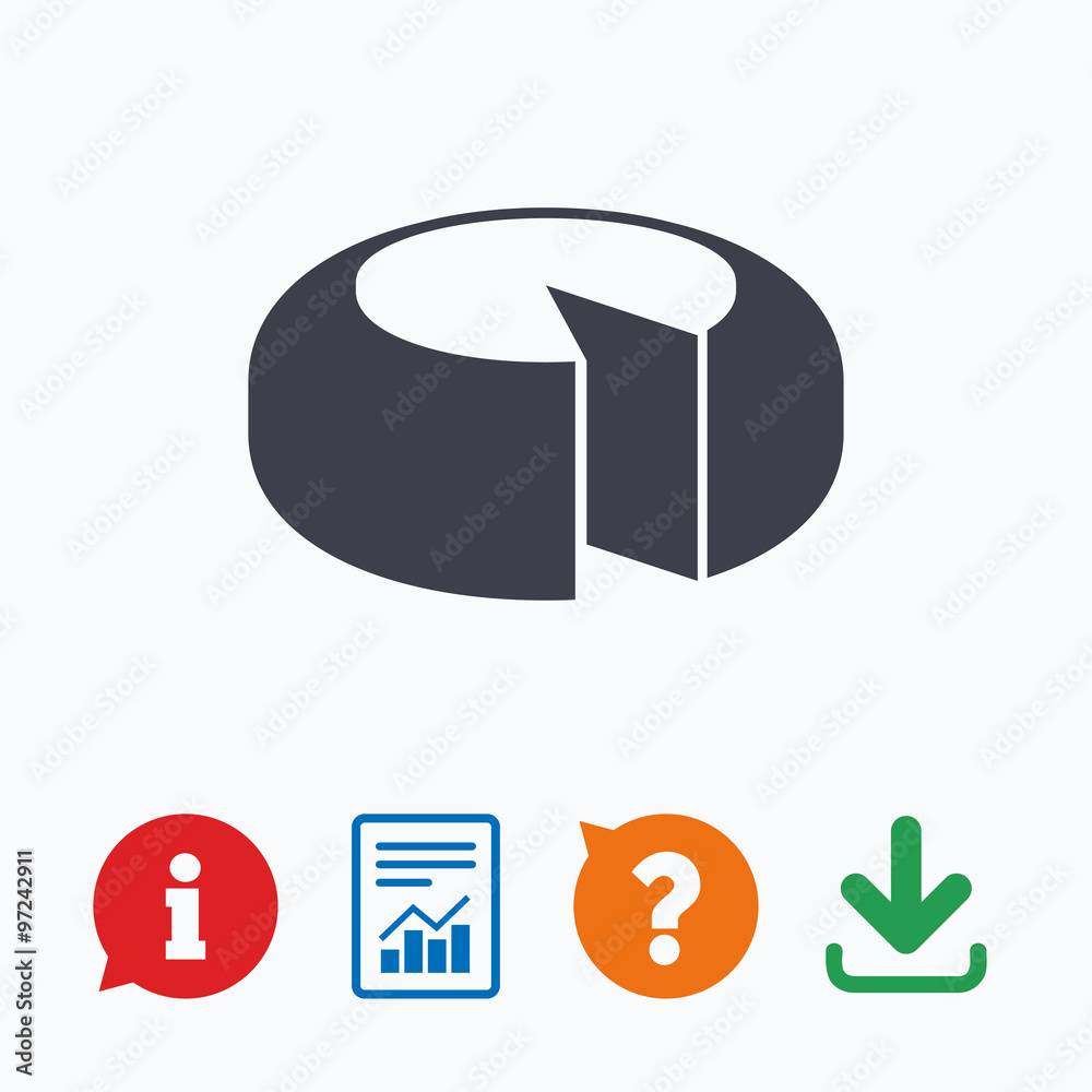 Cheese wheel sign icon. Sliced cheese. Cheese wheel sign icon. Sliced cheese.