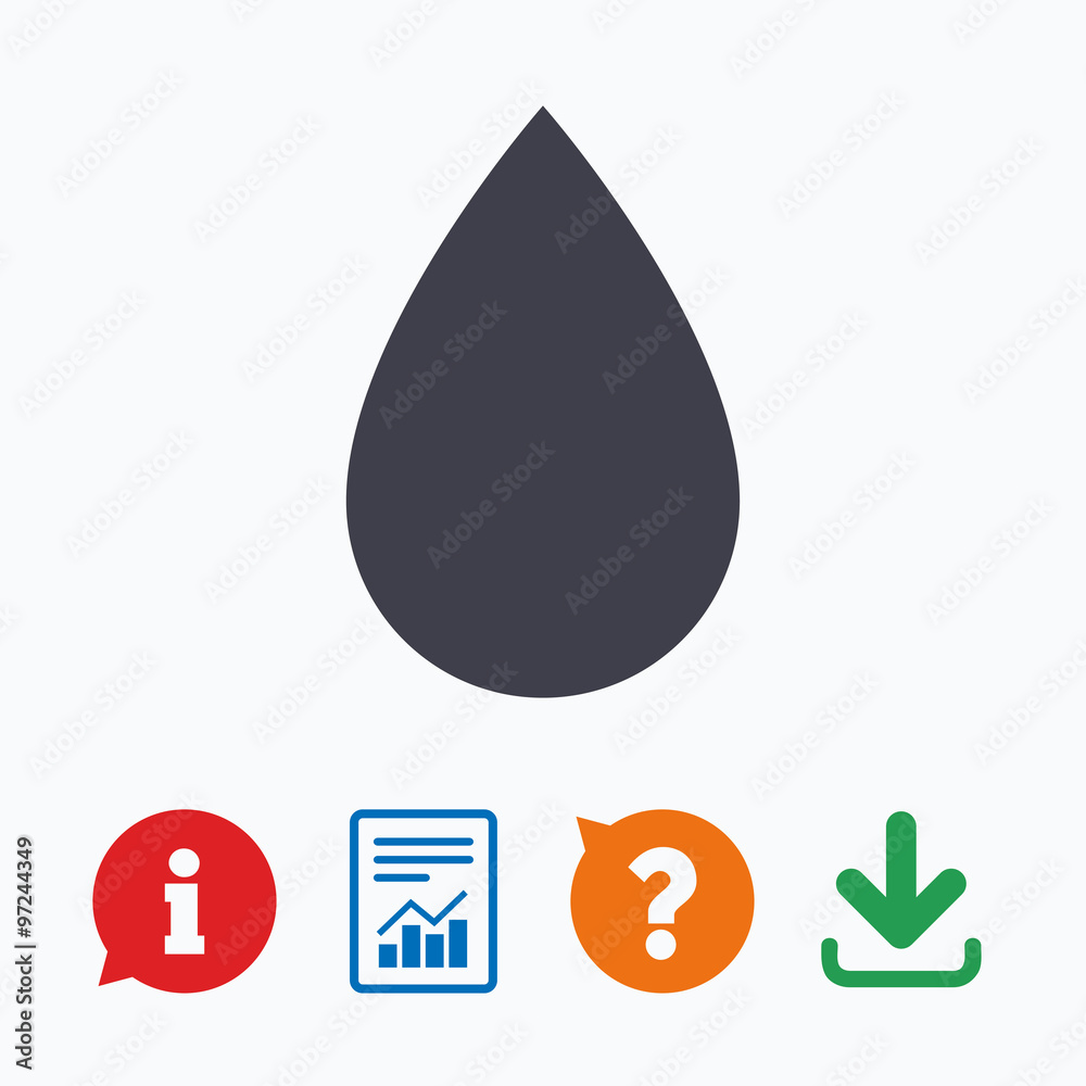 Water drop sign icon. Tear symbol. Water drop sign icon. Tear symbol.
