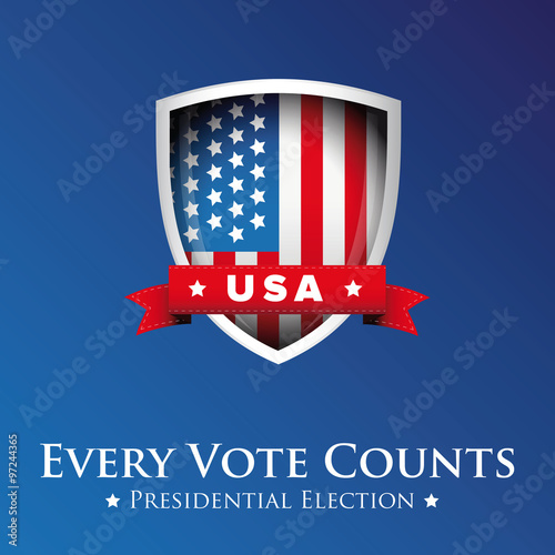 Every vote counts USA banner or poster