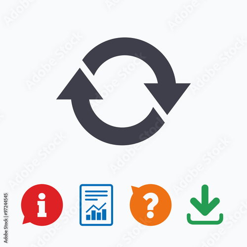 Free Download Rotation icon. Repeat symbol. Refresh sign. - GFXLoad