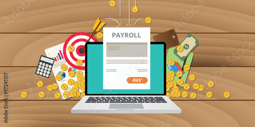 payroll wages money salary calculator accounting icon