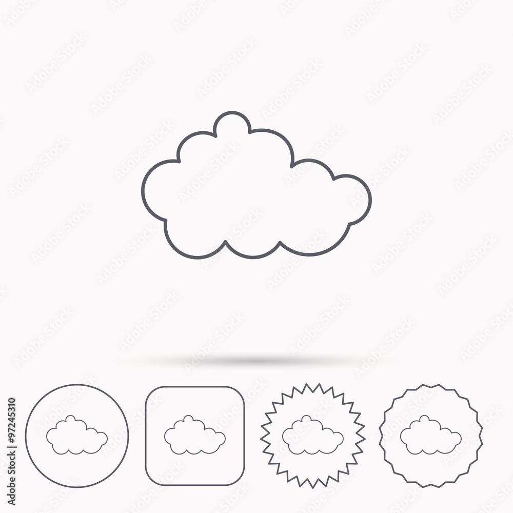 Cloud icon. Overcast weather sign. Cloud icon. Overcast weather sign.