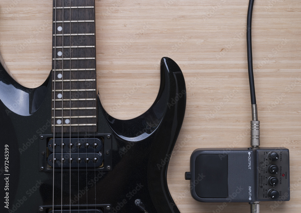 Fototapeta premium electric guitar and distortion unit