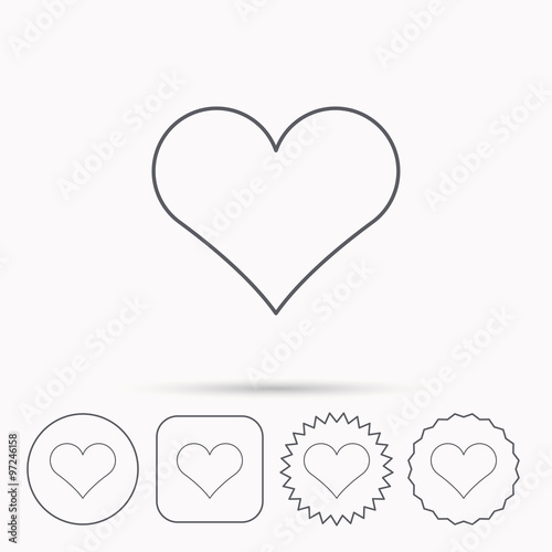Heart icon. Love sign.
