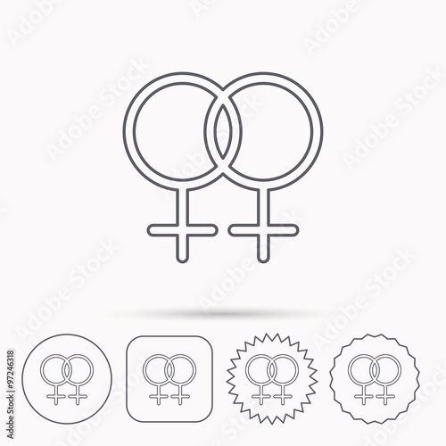 Lesbian love icon. Homosexual sign. © tanyastock