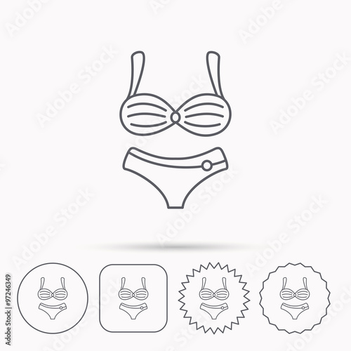 Lingerie icon. Women underwear sign.