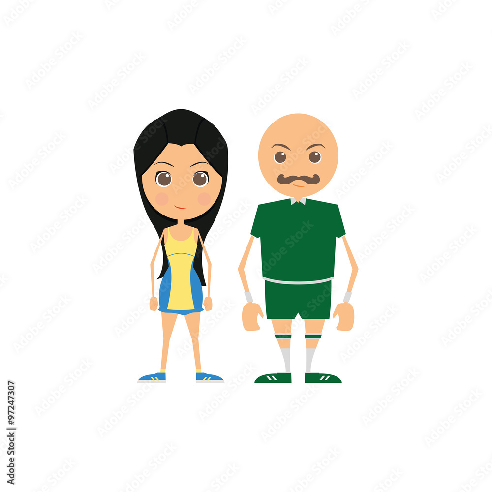 Fototapeta premium Sport players