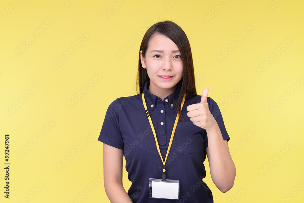 笑顔の女性作業員 笑顔の女性作業員