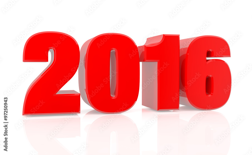 Happy new year 2016 3d rendering Happy new year 2016 3d rendering