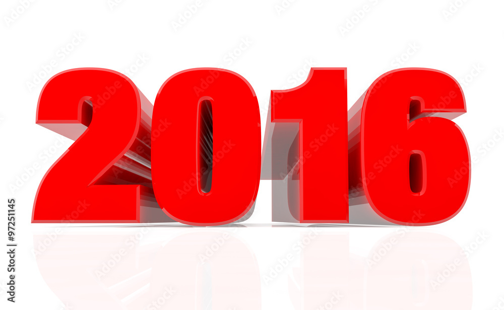 Happy new year 2016 3d rendering Happy new year 2016 3d rendering