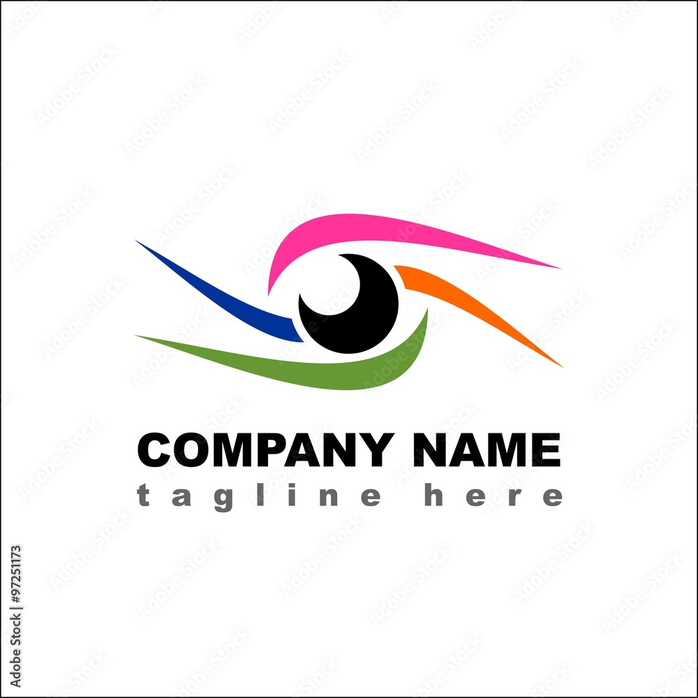 Obraz premium Eye vector logo icon