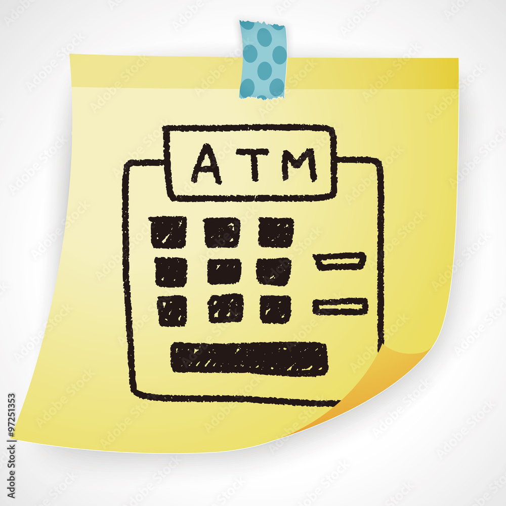 ATM doodle drawing