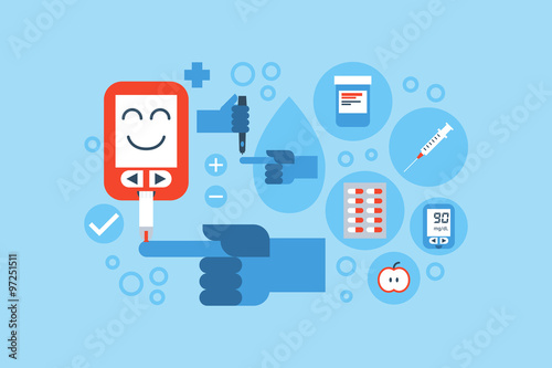 diabetes blue ring concept