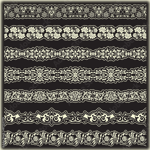 Vintage border set for design 