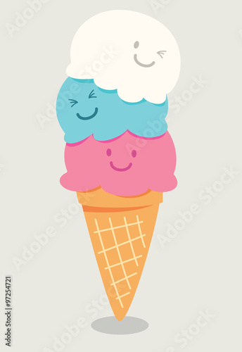 cartoon cute ice cream