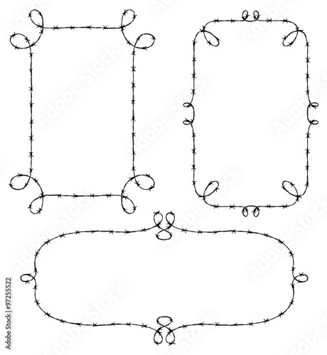 set of wire frame isolated on white background