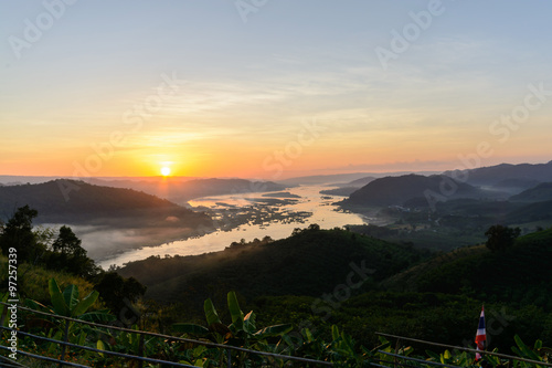 Beautiful view at sunset at Phuhuayesan, Nong khai provience, Th photo