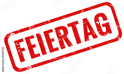 Feiertag Stempel rot