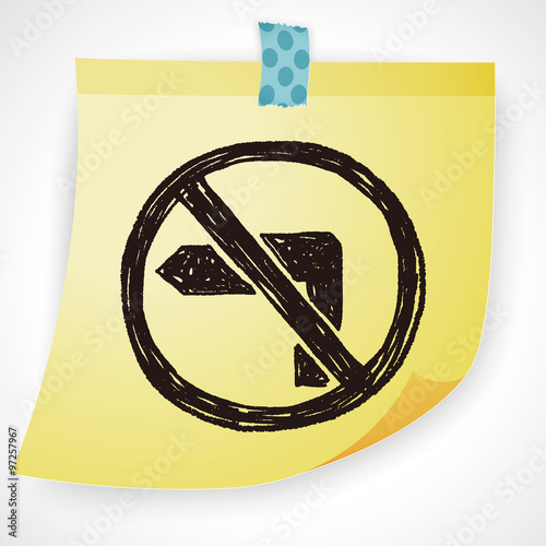 no left turn doodle