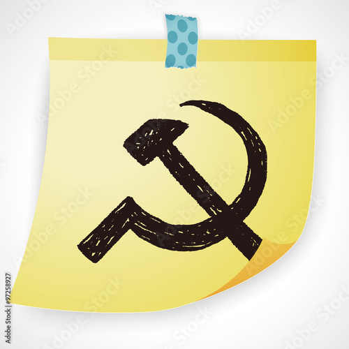 sickle hammer doodle