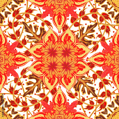 Wallpaper Mural Gorgeous seamless patchwork pattern from blue Moroccan tiles, ornaments. Torontodigital.ca