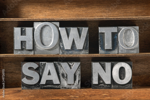 how to say no
