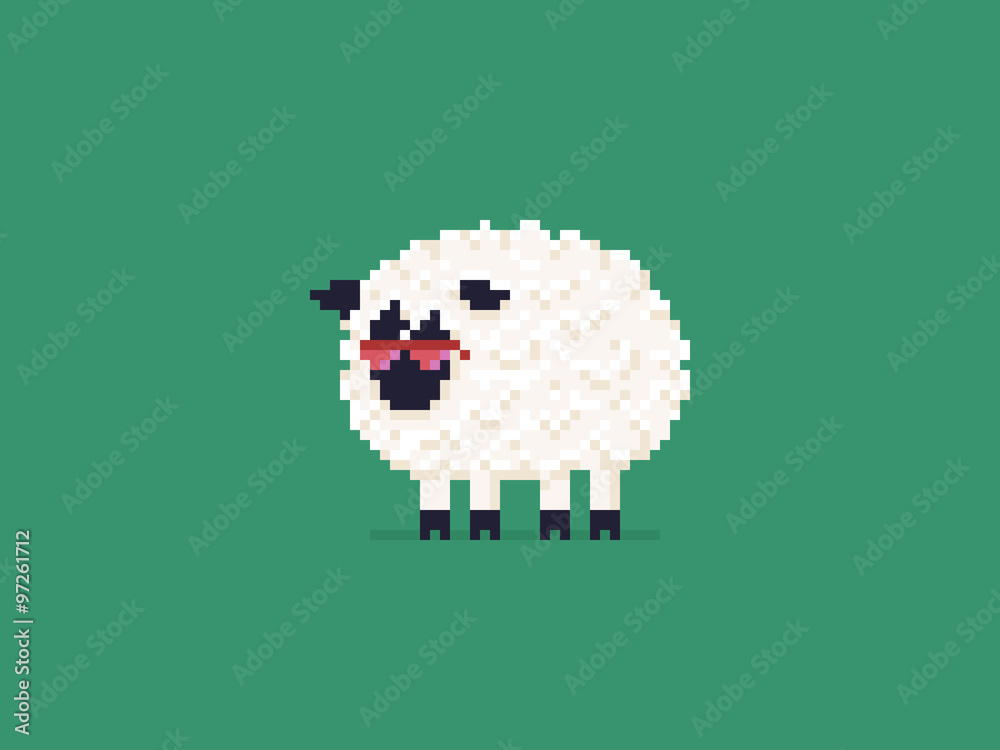 Obraz premium Pixel Sheep