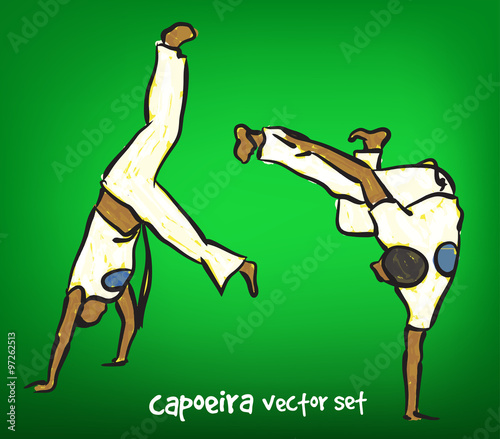 vector capoeira set