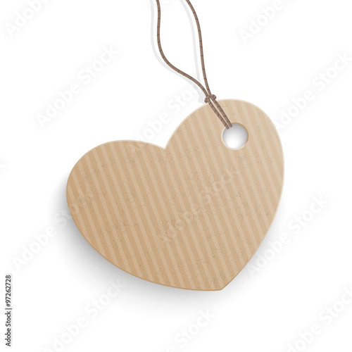Carton Hanging Price Sticker Heart