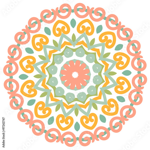 Εκτύπωση καμβά Vector round abstract circle.