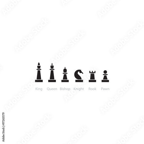 Chess pieces set. Upgrade concept. 