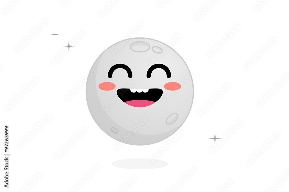 Obraz premium The moon vector illustration