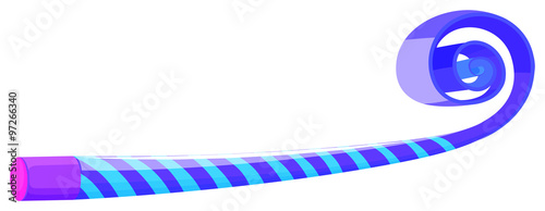 Party horn in blue color