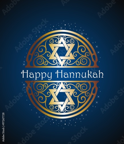 Happy Hanukkah with David Stars 