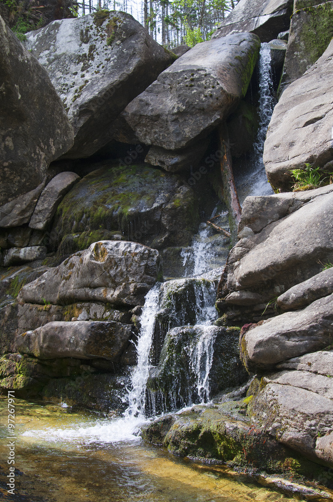 Small creek stream and waterfall Small creek stream and waterfall