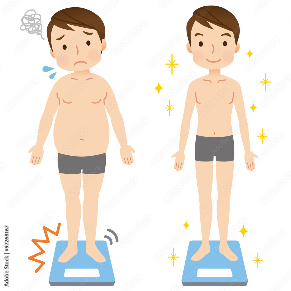 ダイエット 男性 ビフォーアフター Stock イラスト Adobe Stock ダイエット 男性 ビフォーアフター Stock イラスト Adobe Stock