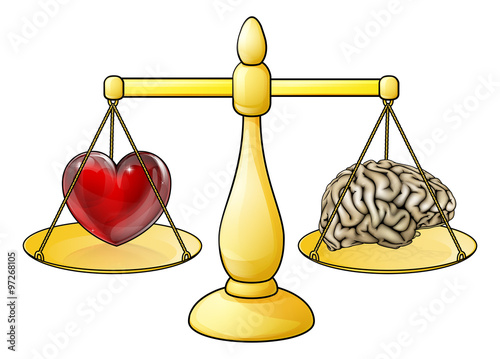 Brain Heart Scales Concept
