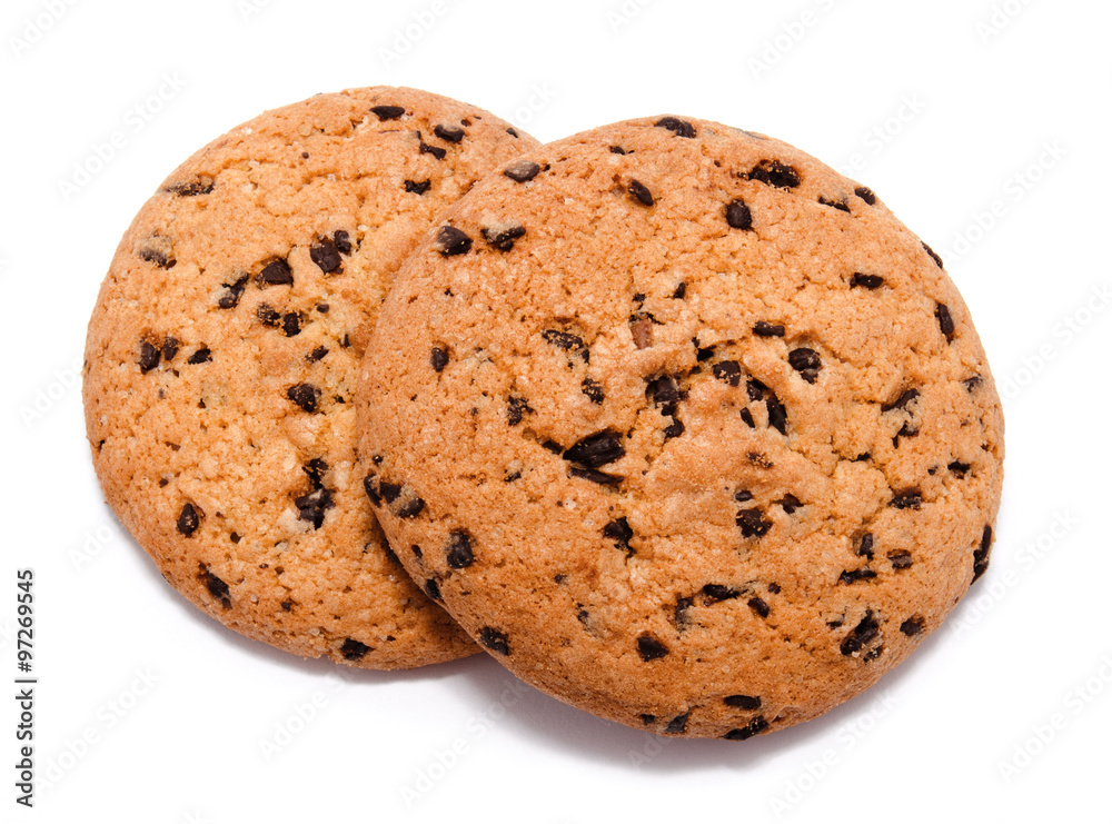 Chocolate chip cookie isolated Chocolate chip cookie isolated