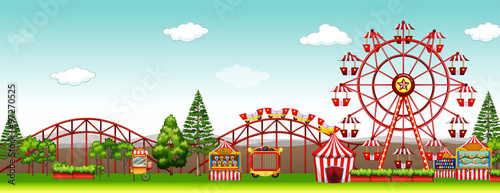 Amusement park at day time