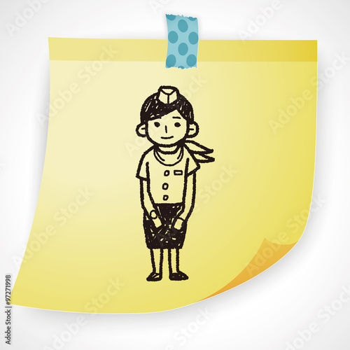 Flight Attendant doodle