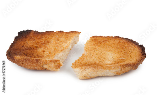 Broken toast bread