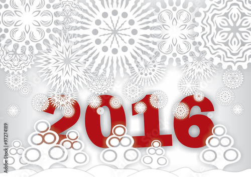 Paper New Year composition