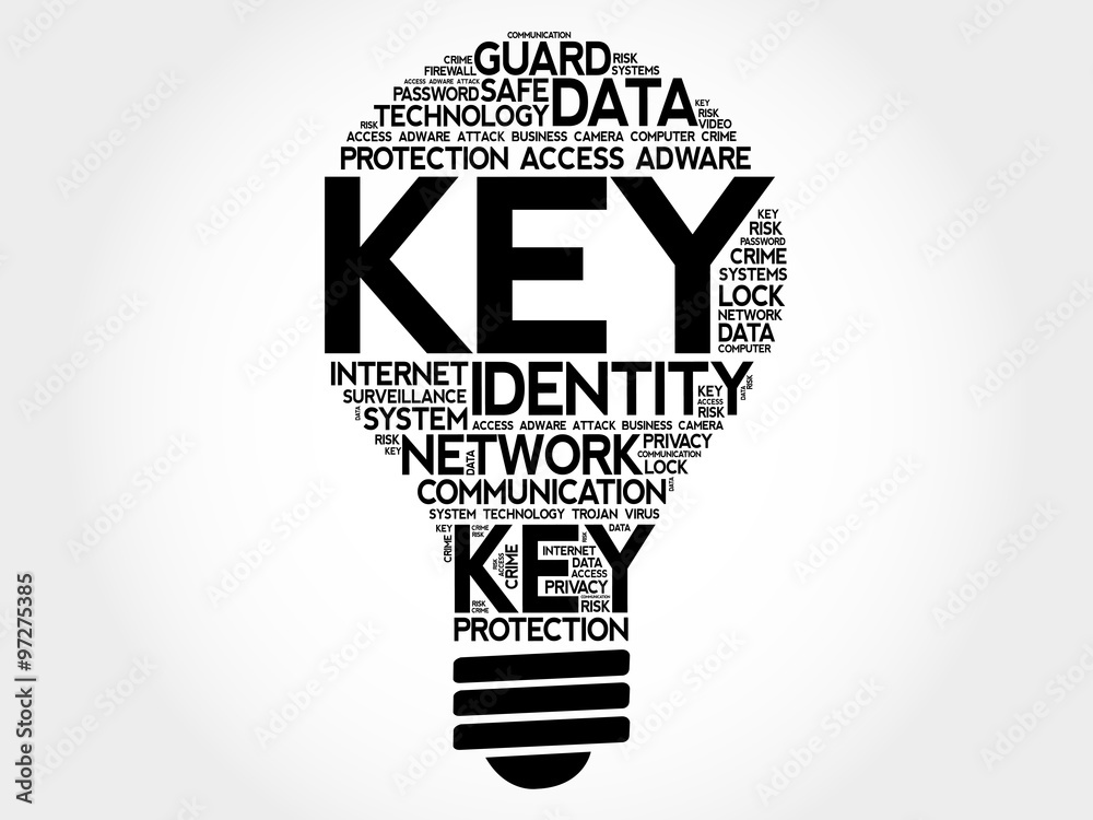 Key bulb word cloud, business concept Key bulb word cloud, business concept