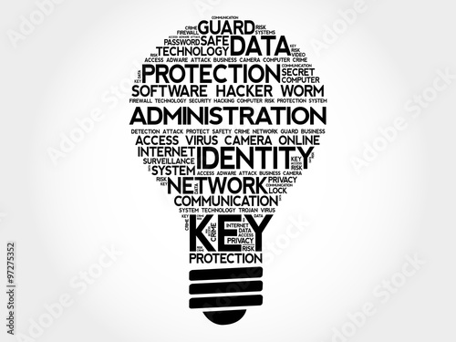 ADMINISTRATION bulb word cloud, business concept