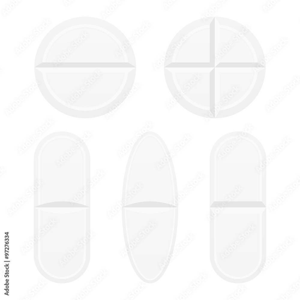 Pills Isolated on White