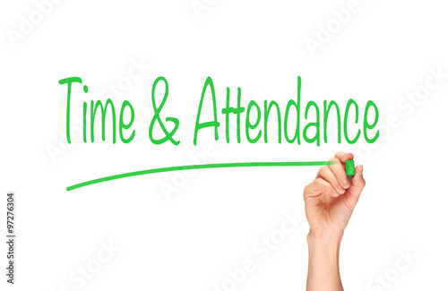 Time & Attendance Concept. photo