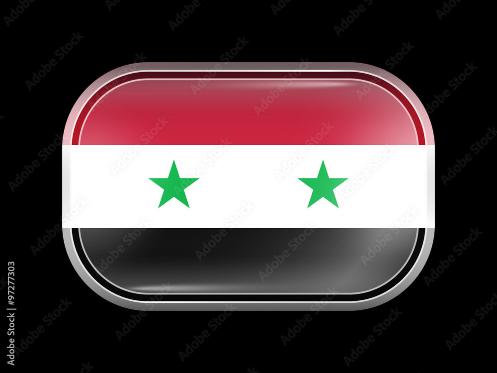 Flag of Syria. Rectangular Shape with Rounded Corners Flag of Syria. Rectangular Shape with Rounded Corners
