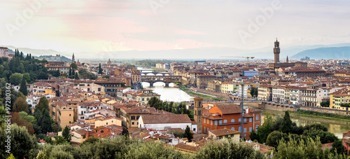 Panoramic sunset in Florence